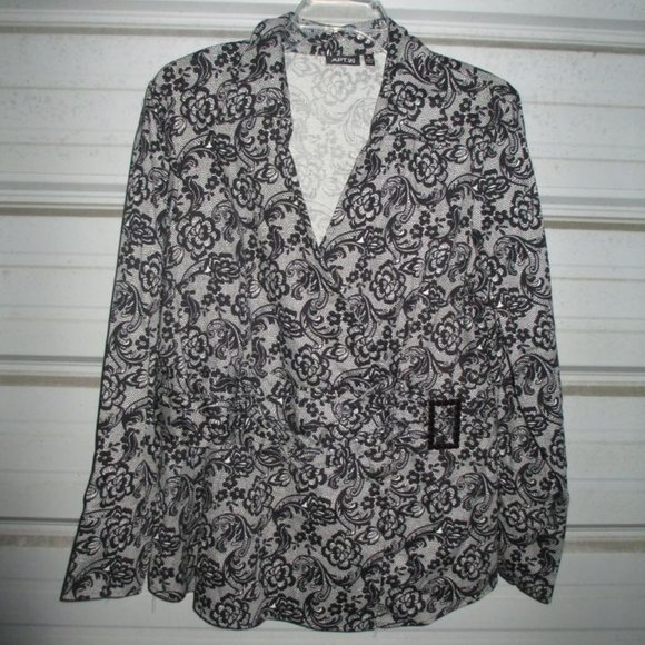 XL Lot of 2 Dressy Apt 9 Work Shirts Tops Blouse Stretchy soft silky womens - Picture 4 of 6